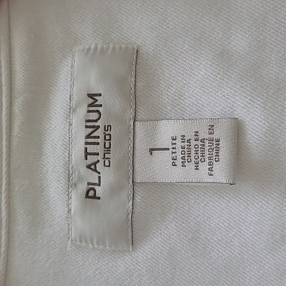 EUC Chicos embellished white Jean jacket. It is cropped. - Picture 3 of 4